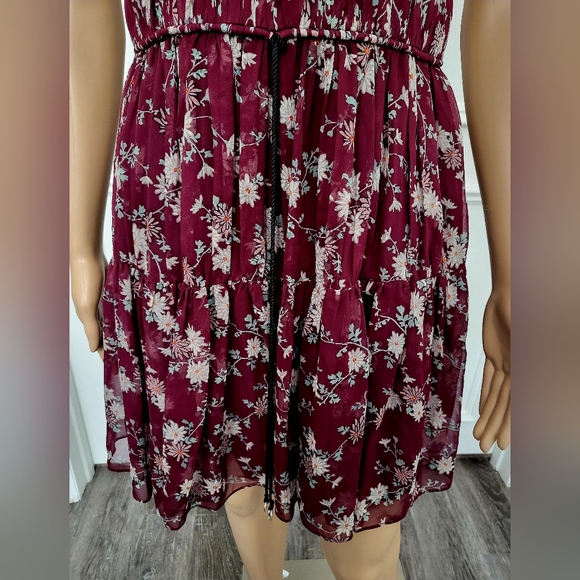 Cinq a Sept Berry Floral Silk Dress - Picture 3 of 4